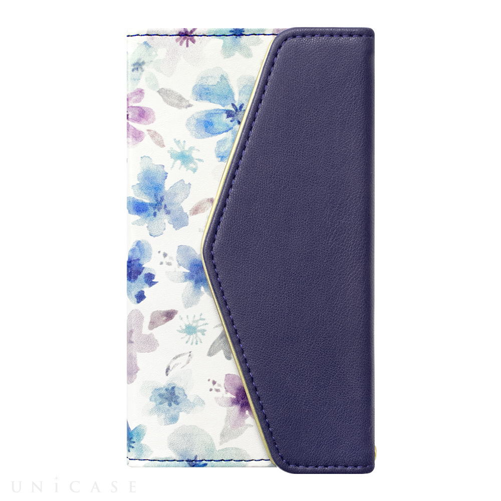 【iPhoneXS/X ケース】Flower Series mirror case for iPhoneXS/X(Watery Blue）