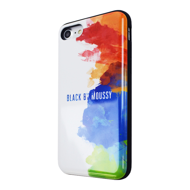 【iPhoneSE(第3/2世代)/8/7 ケース】BLACK BY MOUSSY [カード収納型 背面ケース] (スプレーホワイト)goods_nameサブ画像