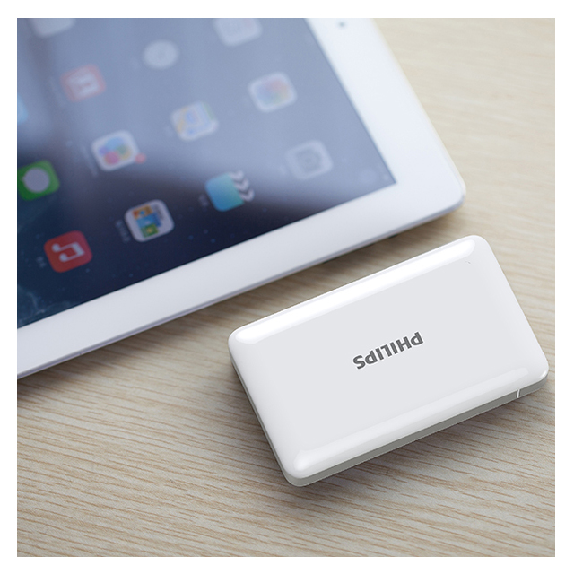 モバイルバッテリー 5,000mAh 2ポート出力：1A・2.1A (ホワイト)サブ画像