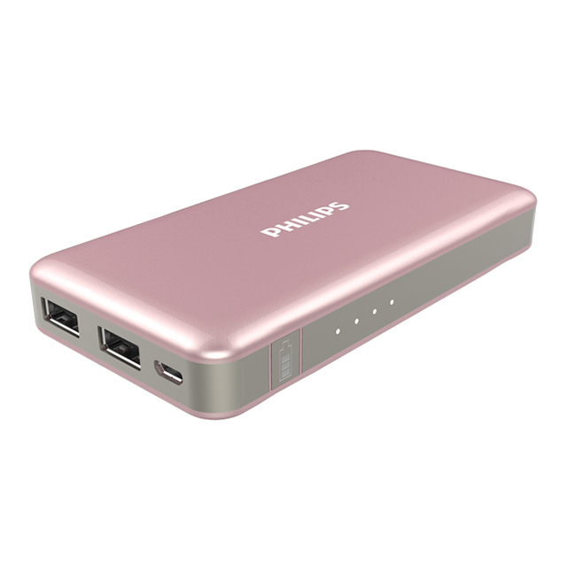 モバイルバッテリー 8,000mAh 2ポート出力：1A・2.1A (ローズゴールド)サブ画像