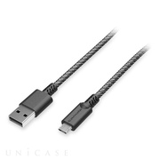 WリバーシブルmicroUSBタフケーブル 1.2m (ブラック...