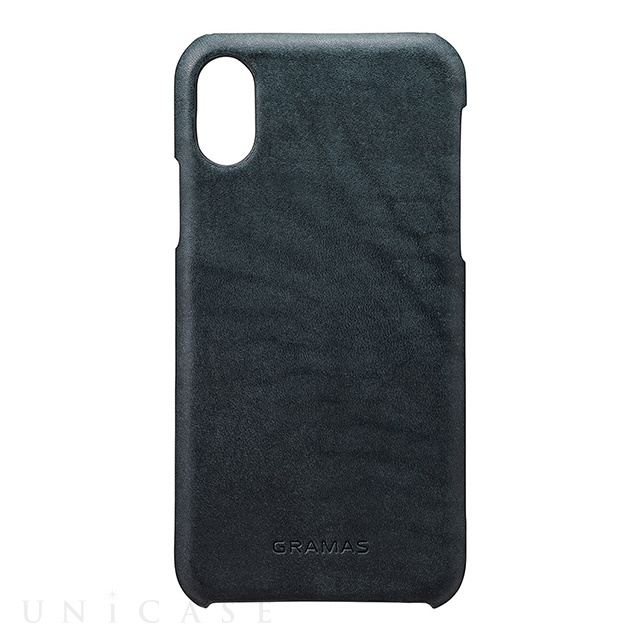 【iPhoneXS/X ケース】”TOIANO” Shell Leather Case (Dark Navy)