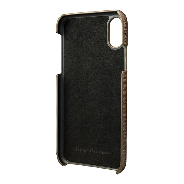 【iPhoneXS/X ケース】“EURO Passione” Shell PU Leather Case (Brown)サブ画像