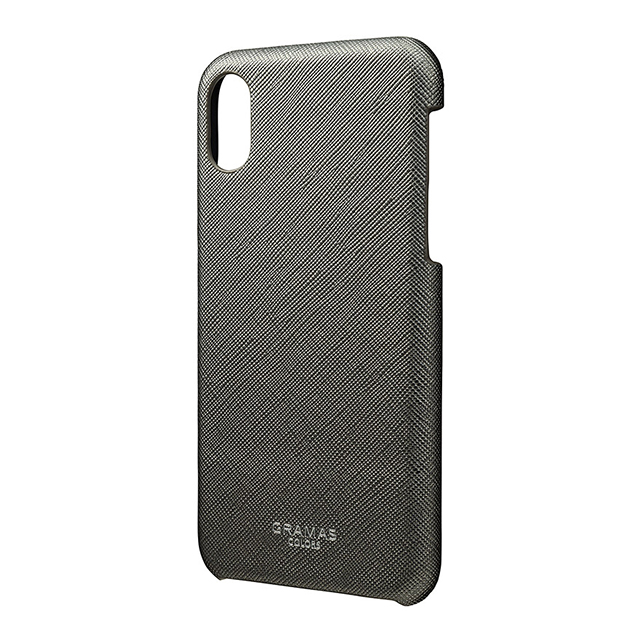 【iPhoneXS/X ケース】“EURO Passione” Shell PU Leather Case (Gunmetal Gray)goods_nameサブ画像