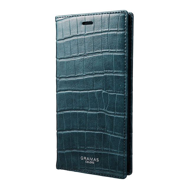 【iPhoneXS/X ケース】“EURO Passione Croco” Book PU Leather Case (Navy)サブ画像