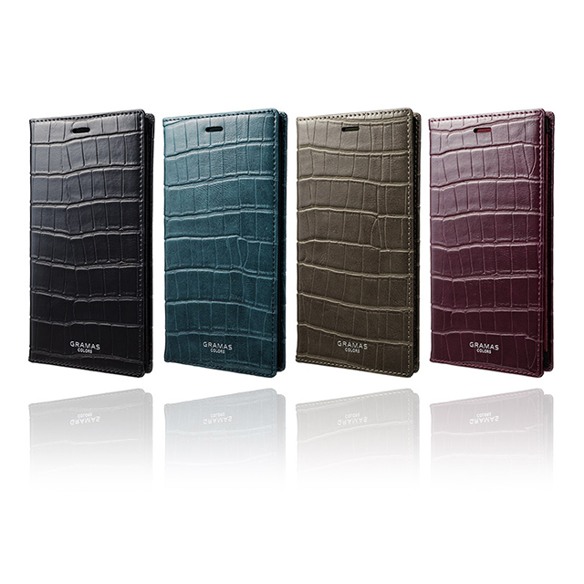 【iPhoneXS/X ケース】“EURO Passione Croco” Book PU Leather Case (Wine)goods_nameサブ画像