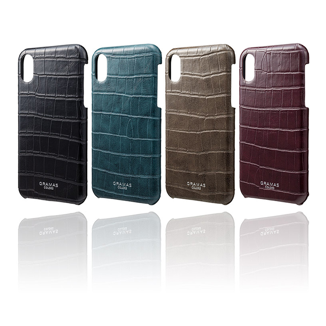 【iPhoneXS/X ケース】“EURO Passione Croco” Shell PU Leather Case (Greige)goods_nameサブ画像