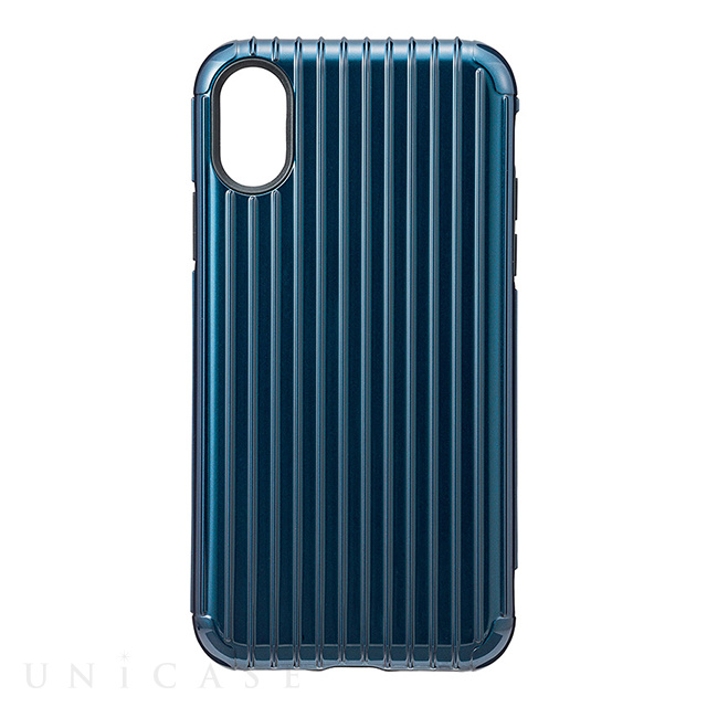 【iPhoneXS/X ケース】”Rib” Hybrid Case (Navy)