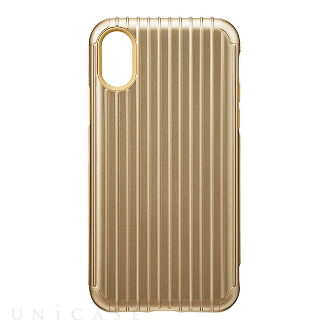 【iPhoneXS/X ケース】”Rib” Hybrid Case (Gold)