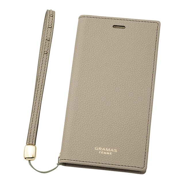 【iPhoneXS/X ケース】”Colo” Book PU Leather Case (Greige)サブ画像