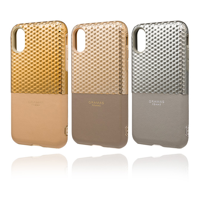 【iPhoneXS/X ケース】”Hex” Hybrid Case (Gold)サブ画像