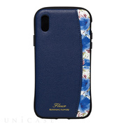 【iPhoneXS/X ケース】プロテクターポケットケース ”Fleur” (NAVY)