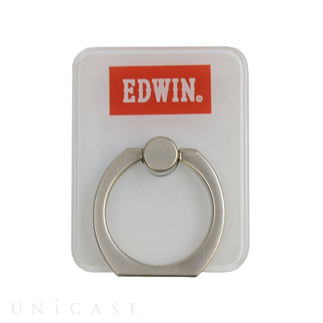 スマホリング EDWIN (LOGO/WHITE)