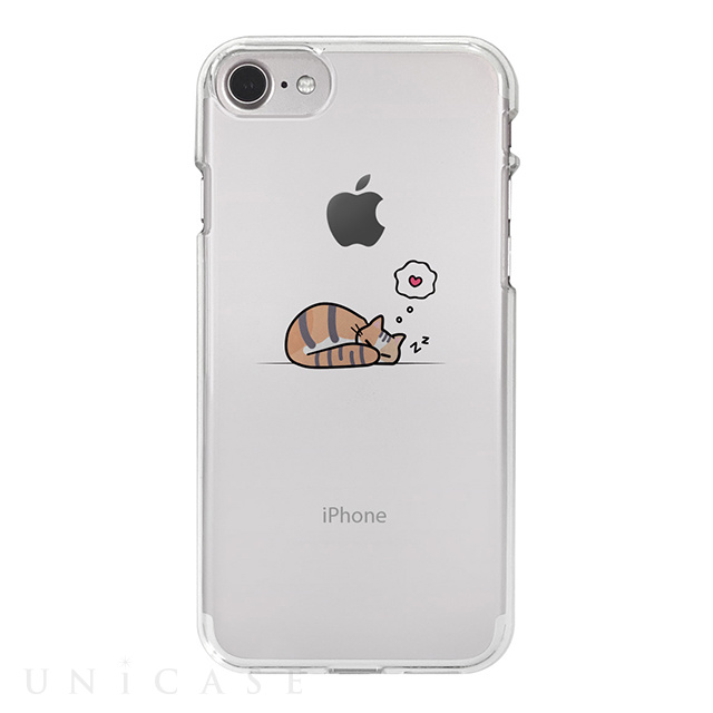 【iPhone8/7 ケース】ソフトクリアケース (昼寝ネコ)