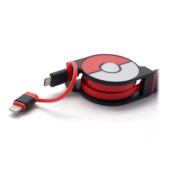 2in1 Retractable USB Cable with Lightning ＆ micro USB POKEMON version 70cm (Red)goods_nameサブ画像