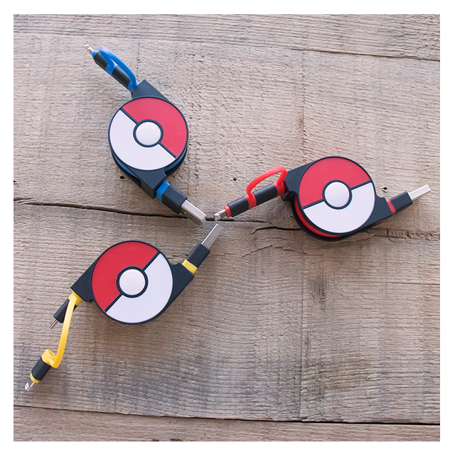 2in1 Retractable USB Cable with Lightning ＆ micro USB POKEMON version 70cm (Red)サブ画像