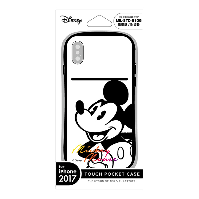 【iPhoneXS/X ケース】タフポケットケース (ミッキーマウス/ホワイト)goods_nameサブ画像