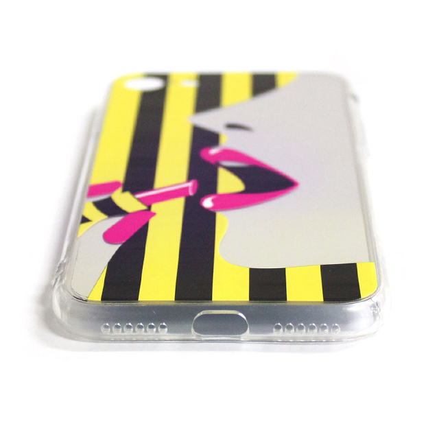 【iPhoneSE(第3/2世代)/8/7 ケース】STRIPE MIRROR CASE (レッドリップ)サブ画像