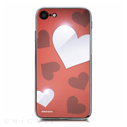 【iPhoneSE(第3/2世代)/8/7 ケース】Heart MIRROR CASE (レッド)