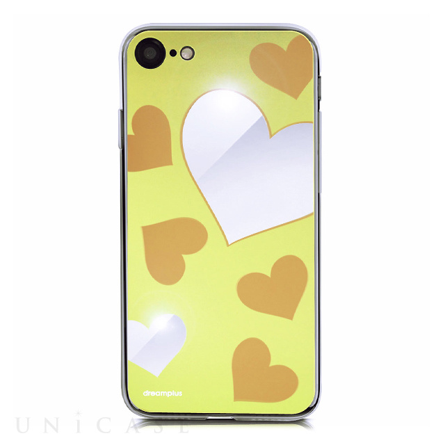 【iPhoneSE(第3/2世代)/8/7 ケース】Heart MIRROR CASE (イエロー)