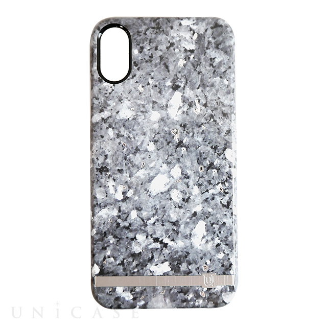 【iPhoneXS/X ケース】GRANITE GREY MARBLE PRINT DESIGN