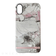 【iPhoneXS/X ケース】GREY/PINK MARBLE...