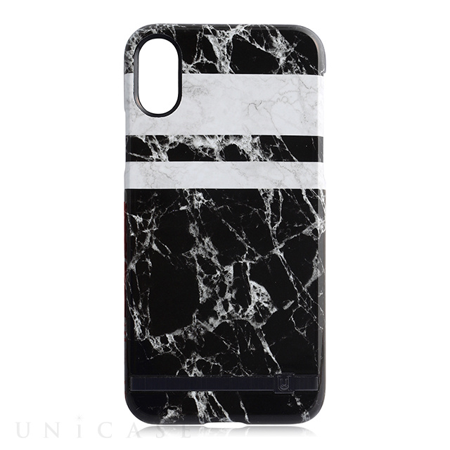 【iPhoneXS/X ケース】MONOCHROME MARBLE PRINT DESIGN