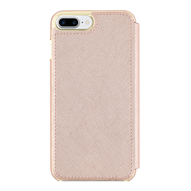 【iPhone8 Plus/7 Plus ケース】Folio Case (Saffiano Rose Gold/Gold Logo Plate)goods_nameサブ画像