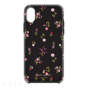 【iPhoneXS/X ケース】Protective Hardshell Case (Spriggy Floral Multi/Black/Gems)