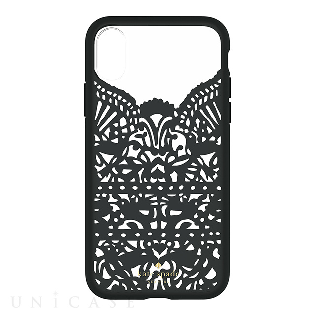 【iPhoneXS/X ケース】Lace Cage Case (Lace Hummingbird Black/Clear)