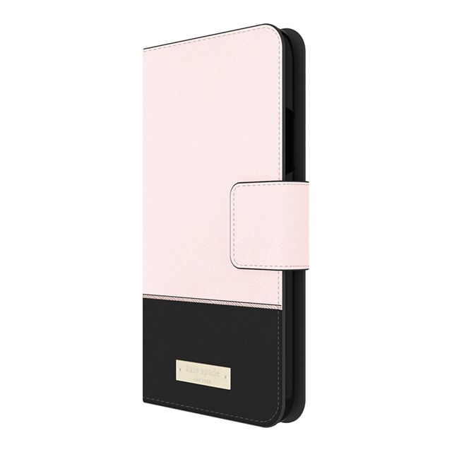 【iPhoneXS/X ケース】Color-Block Folio Case (Rose Quartz/Black/Rose Gold Flange)サブ画像