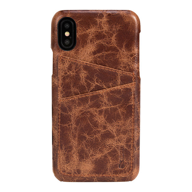 【iPhoneXS/X ケース】TUMBA 2 Card Cover (Brown Marble)サブ画像