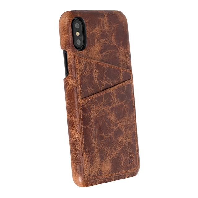 【iPhoneXS/X ケース】TUMBA 2 Card Cover (Brown Marble)サブ画像