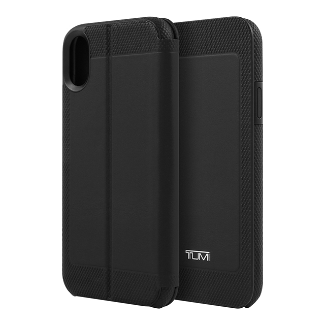 【iPhoneXS/X ケース】KICKSTAND FOLIO CASE (BLACK LEATHER)サブ画像