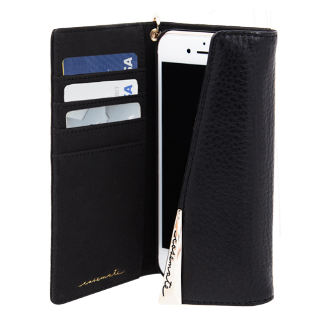 【iPhoneSE(第3/2世代)/8/7/6s/6 ケース】Wristlet Folio Case (Black)サブ画像