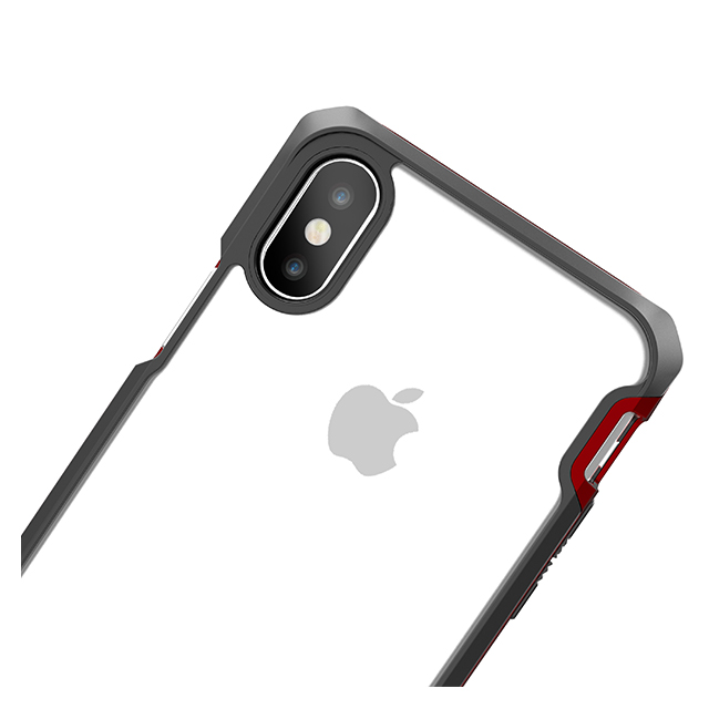 【iPhoneXS/X ケース】液晶保護ガラス付き! 耐衝撃ケース VENUM (レッド)サブ画像