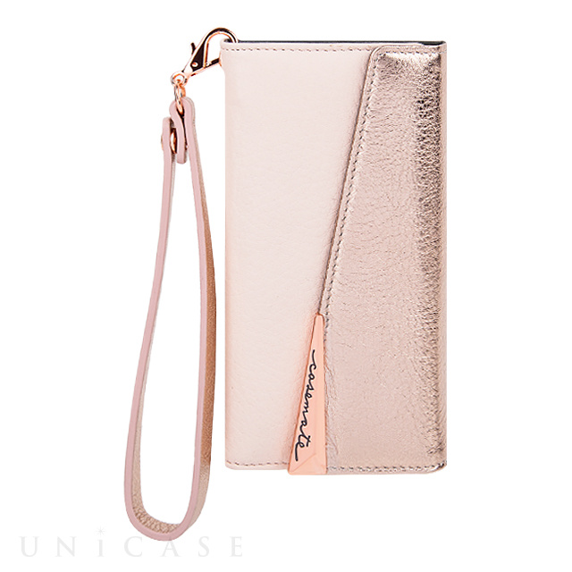 【iPhone8 Plus/7 Plus ケース】Wristlet Folio Case (Rose Gold)