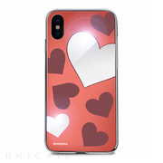 【iPhoneXS/X ケース】Heart MIRROR CASE (レッド)