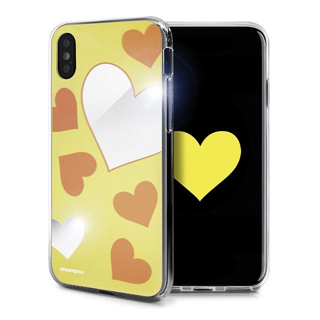 【iPhoneXS/X ケース】Heart MIRROR CASE (イエロー)goods_nameサブ画像