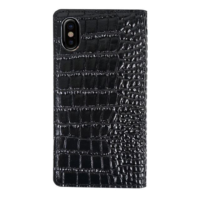 【iPhoneXS/X ケース】Vivid Croco Diary (ブラック)goods_nameサブ画像