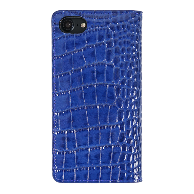 【iPhoneSE(第3/2世代)/8/7 ケース】Enamel Croco Diary (ブルー)サブ画像