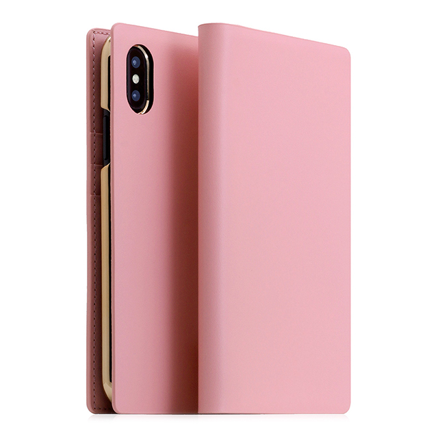 【iPhoneXS/X ケース】Calf Skin Leather Diary (ベビーピンク)goods_nameサブ画像