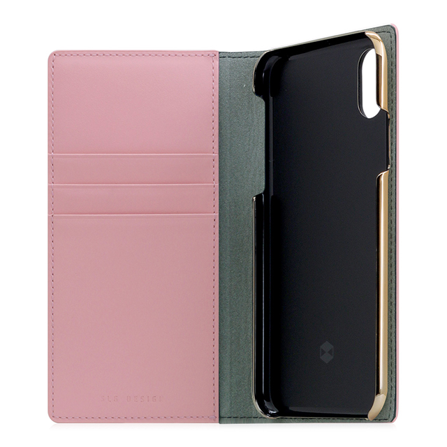 【iPhoneXS/X ケース】Calf Skin Leather Diary (ベビーピンク)goods_nameサブ画像