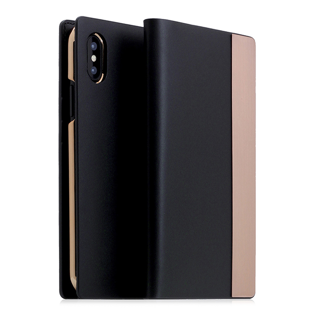 【iPhoneXS/X ケース】Calf Skin Metal Case (ブラック)サブ画像