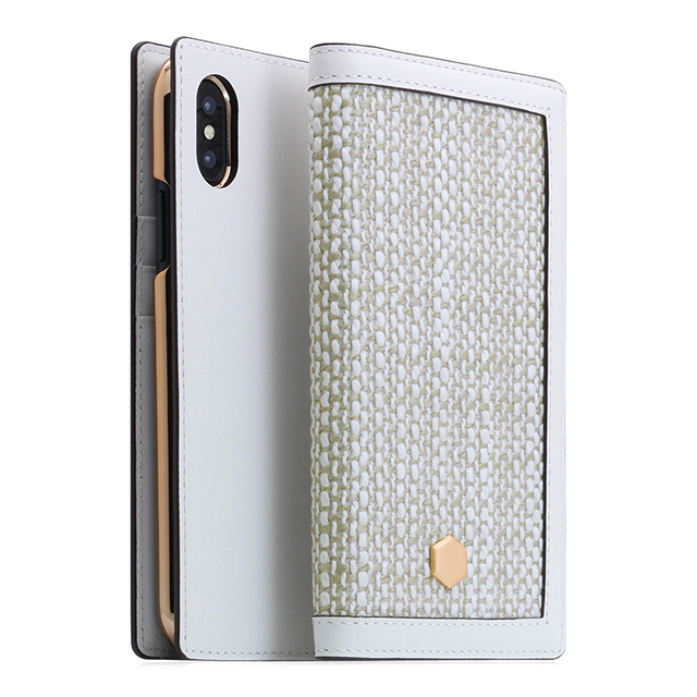 【iPhoneXS/X ケース】Edition Calf Skin Leather Diary (ホワイト)goods_nameサブ画像