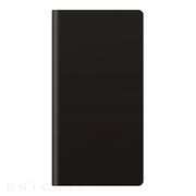 【iPhoneXS/X ケース】Calf Skin Leather Diary (ブラック)