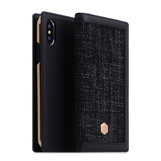 【iPhoneXS/X ケース】Edition Calf Skin Leather Diary (ブラック)サブ画像