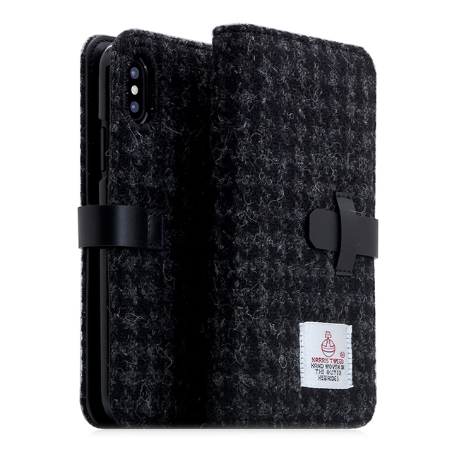 【iPhoneXS/X ケース】Harris Tweed Diary (ブラック)サブ画像