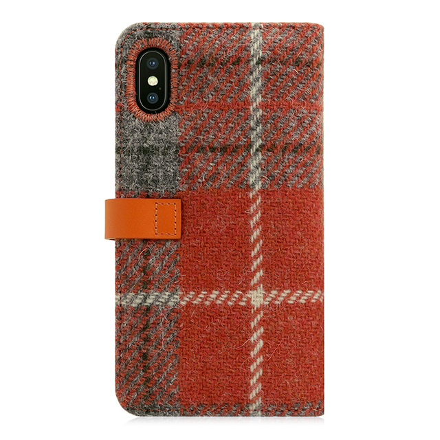 【iPhoneXS/X ケース】Harris Tweed Diary (オレンジ×グレー)サブ画像