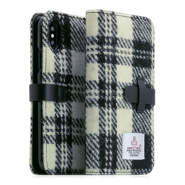 【iPhoneXS/X ケース】Harris Tweed Diary (ホワイト×ブラック)goods_nameサブ画像